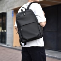 男士书包简约纯色背包防泼水双肩包大容量电脑包