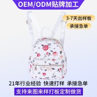 印花学生书包定制可来图贴牌代工校园女生双肩包小清新初中生书包